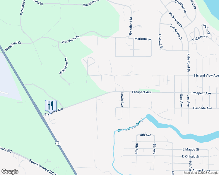 map of restaurants, bars, coffee shops, grocery stores, and more near 135 Boardwalk Avenue in Port Townsend