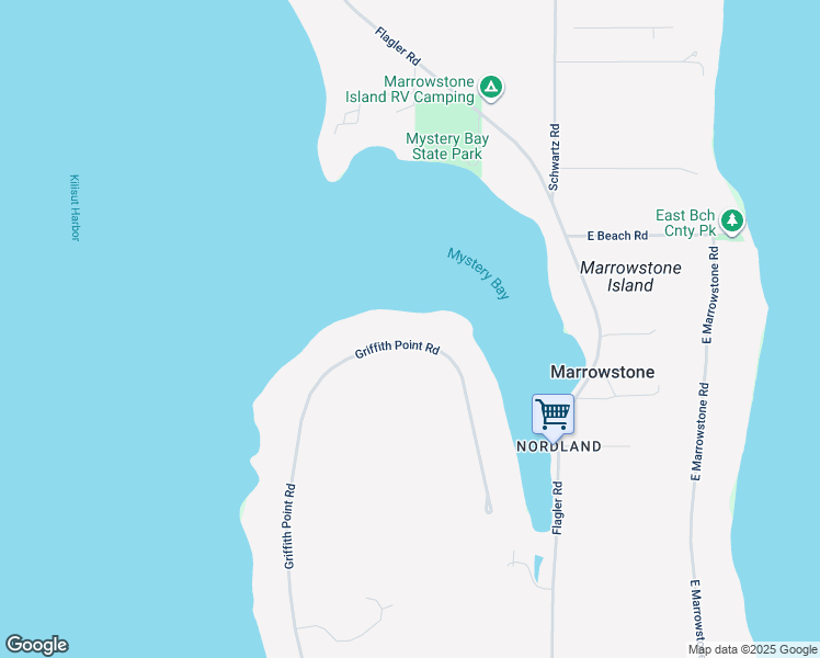 map of restaurants, bars, coffee shops, grocery stores, and more near 1271 Griffith Point Road in Marrowstone