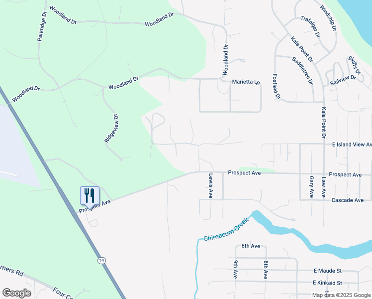 map of restaurants, bars, coffee shops, grocery stores, and more near 135 Boardwalk Avenue in Port Townsend
