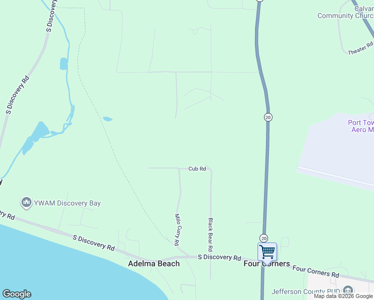 map of restaurants, bars, coffee shops, grocery stores, and more near 70 Cub Road in Port Townsend