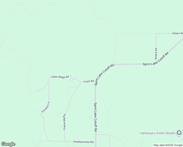 map of restaurants, bars, coffee shops, grocery stores, and more near 108 Cram Road in Spirit Lake