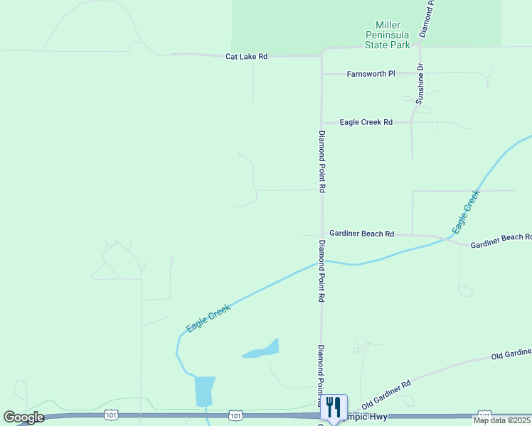map of restaurants, bars, coffee shops, grocery stores, and more near 135 Kruzof Way in Sequim