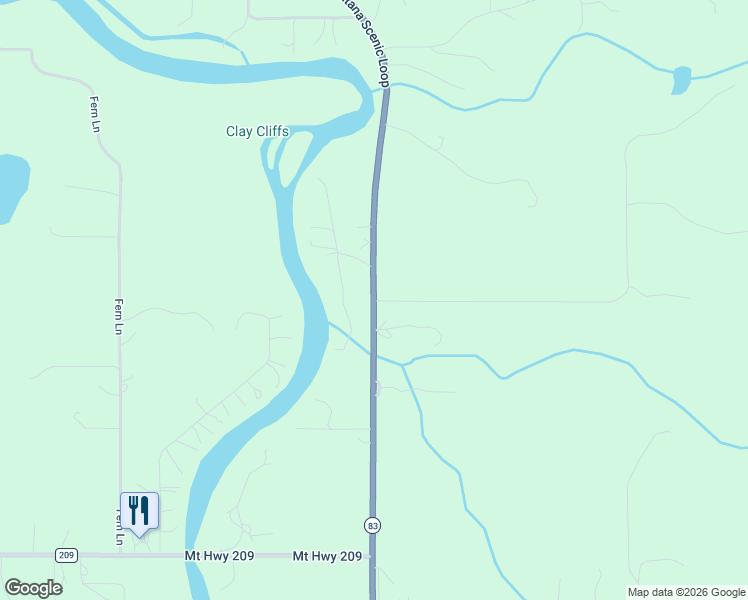 map of restaurants, bars, coffee shops, grocery stores, and more near 3176 Swan Highway in Bigfork