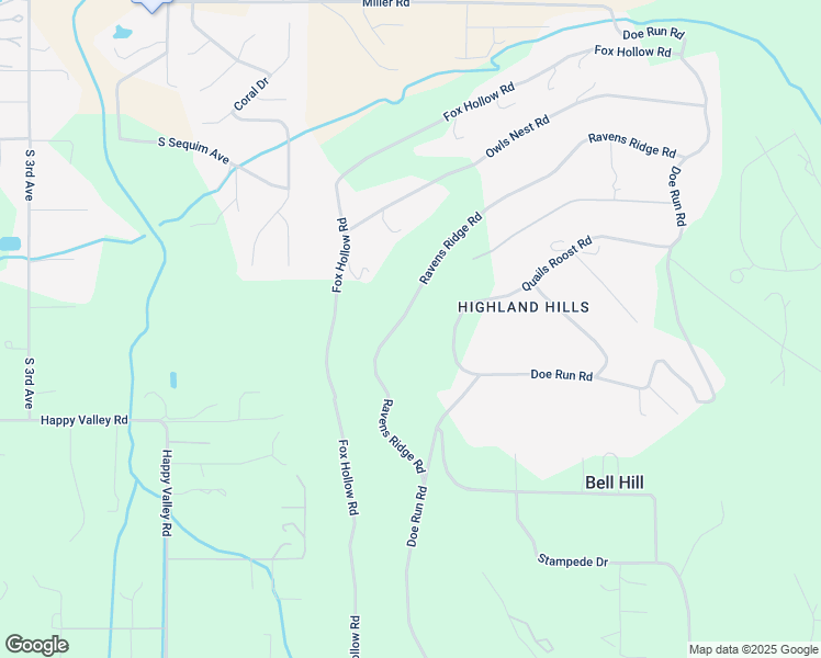 map of restaurants, bars, coffee shops, grocery stores, and more near 703 Ravens Ridge Rd in Sequim