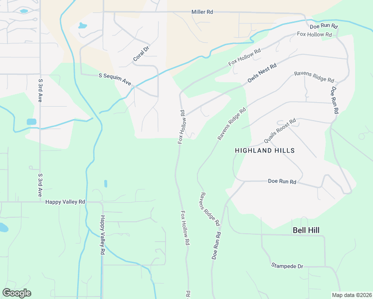 map of restaurants, bars, coffee shops, grocery stores, and more near 823 Fox Hollow Rd in Sequim