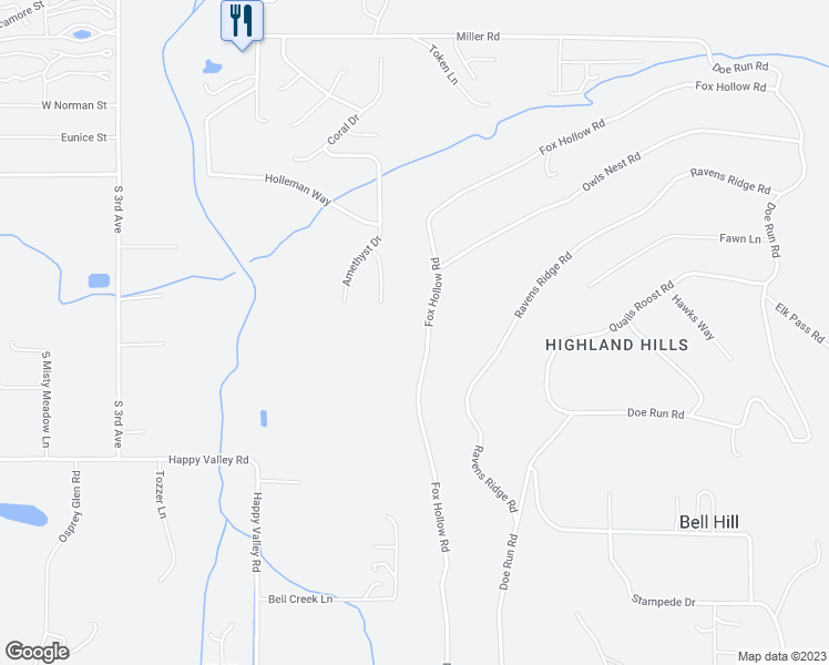 map of restaurants, bars, coffee shops, grocery stores, and more near 892 Fox Hollow Road in Sequim