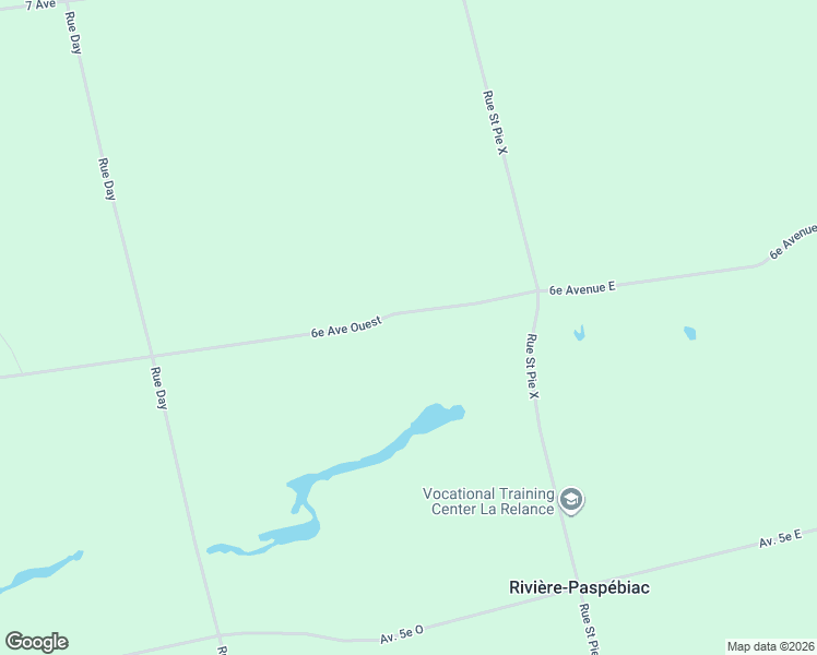 map of restaurants, bars, coffee shops, grocery stores, and more near 6e Avenue Ouest in Paspébiac