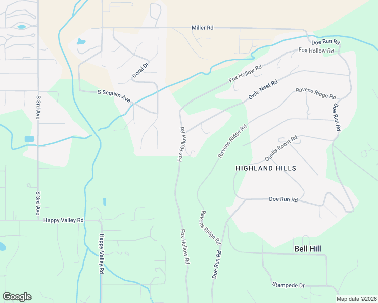 map of restaurants, bars, coffee shops, grocery stores, and more near 823 Fox Hollow Rd in Sequim