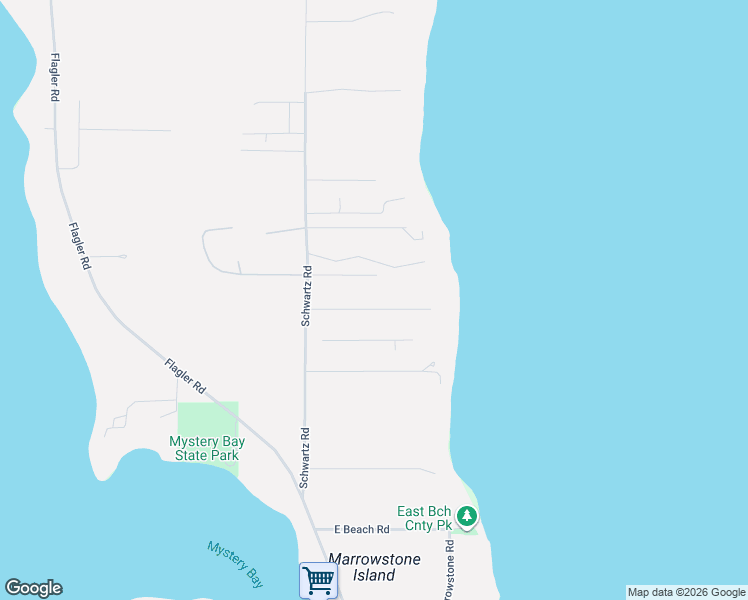 map of restaurants, bars, coffee shops, grocery stores, and more near 372 Schwartz Road in Marrowstone