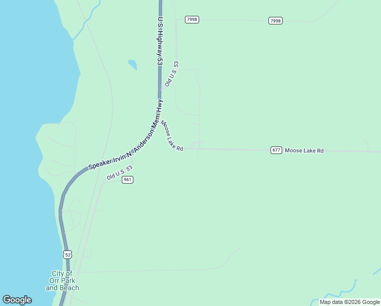 map of restaurants, bars, coffee shops, grocery stores, and more near 10606 Moose Lake Road in Orr