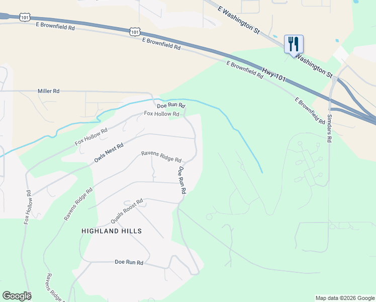 map of restaurants, bars, coffee shops, grocery stores, and more near 53 Owls Nest Road in Sequim