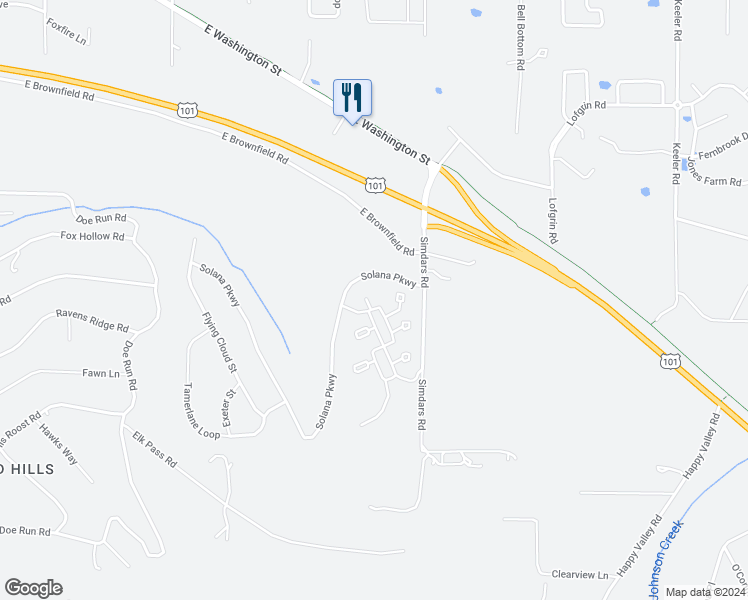 map of restaurants, bars, coffee shops, grocery stores, and more near 10 Hawthorn Court in Sequim