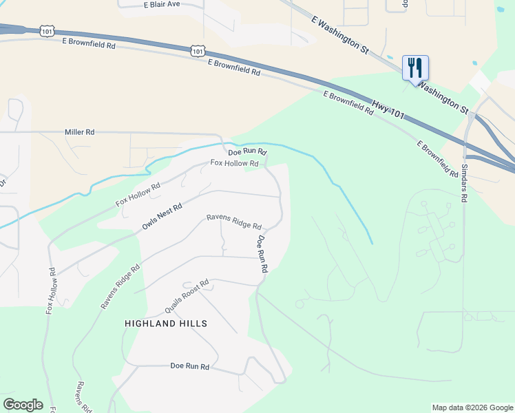 map of restaurants, bars, coffee shops, grocery stores, and more near 53 Owls Nest Road in Sequim