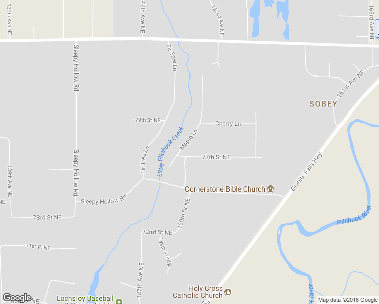 map of restaurants, bars, coffee shops, grocery stores, and more near 14921 77th Street Northeast in Lake Stevens