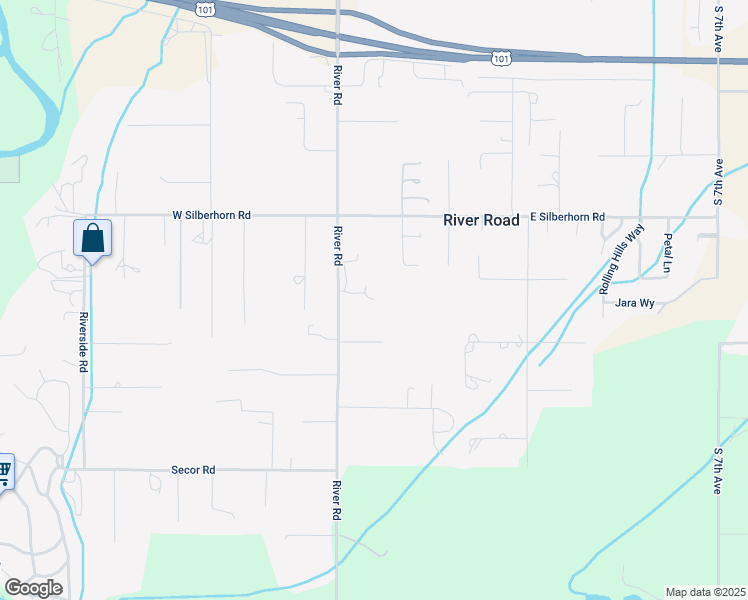 map of restaurants, bars, coffee shops, grocery stores, and more near 755 River Road in Sequim