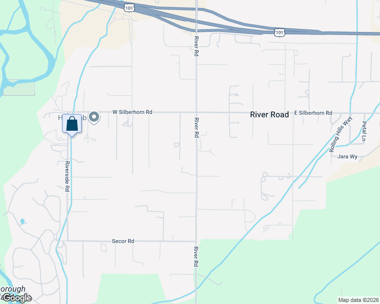 map of restaurants, bars, coffee shops, grocery stores, and more near 802 River Road in Sequim