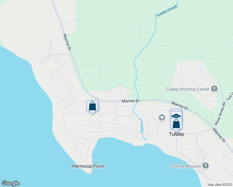 map of restaurants, bars, coffee shops, grocery stores, and more near 4201 Marine Drive in Tulalip Bay