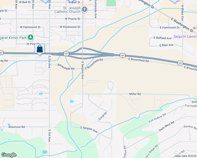 map of restaurants, bars, coffee shops, grocery stores, and more near 141 Alpine Loop in Sequim