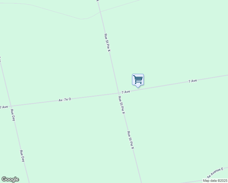 map of restaurants, bars, coffee shops, grocery stores, and more near Avenue 7e Ouest in Paspébiac