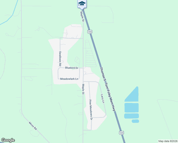 map of restaurants, bars, coffee shops, grocery stores, and more near 4090 Lacy Lane in Loon Lake