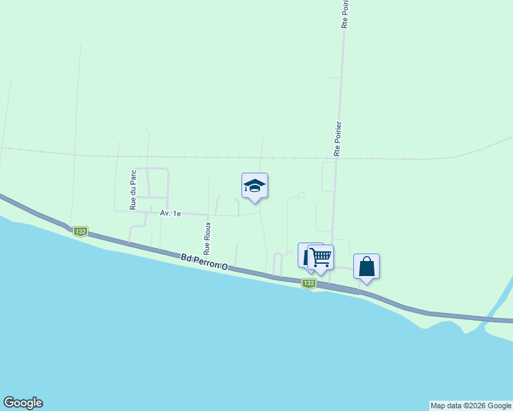 map of restaurants, bars, coffee shops, grocery stores, and more near Rue Bélanger in Gaspésie–Îles-de-la-Madeleine