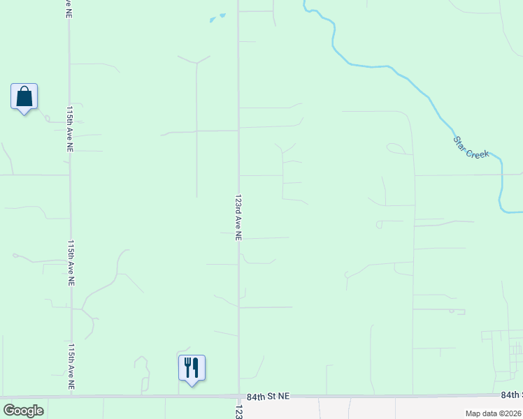 map of restaurants, bars, coffee shops, grocery stores, and more near 9121 123rd Avenue Northeast in Lake Stevens