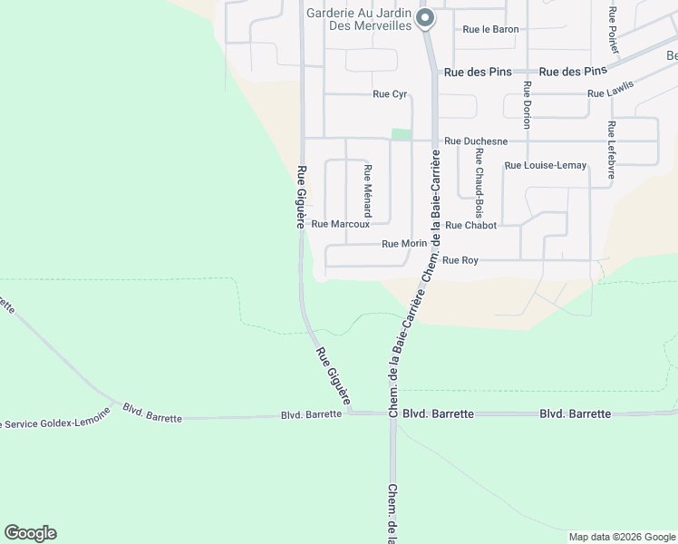 map of restaurants, bars, coffee shops, grocery stores, and more near 26 Rue Morissette in Val-d'Or