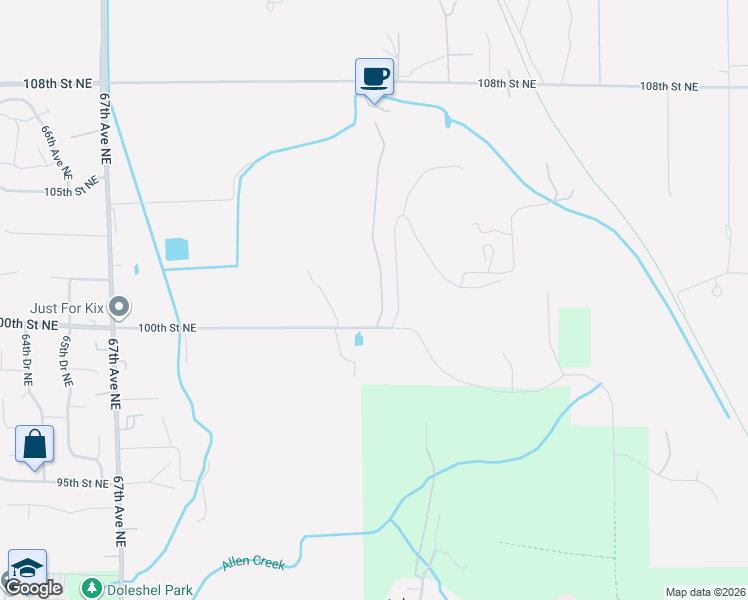 map of restaurants, bars, coffee shops, grocery stores, and more near 7515 100th Street Northeast in Marysville