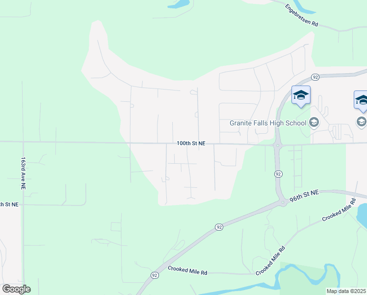 map of restaurants, bars, coffee shops, grocery stores, and more near 17218 Burn Road in Granite Falls