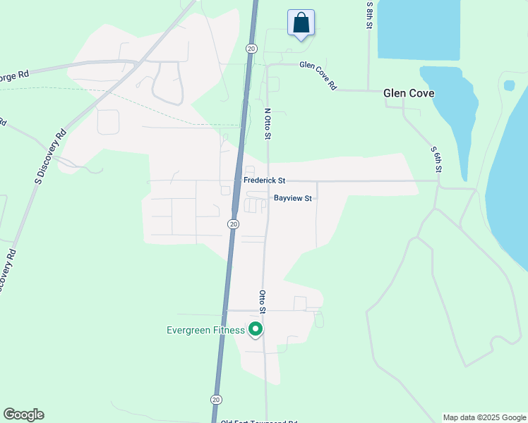 map of restaurants, bars, coffee shops, grocery stores, and more near 80 Otto Street in Port Townsend