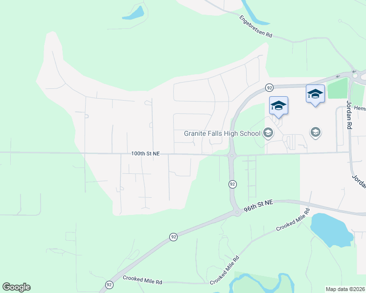 map of restaurants, bars, coffee shops, grocery stores, and more near 17602 Quartz Street in Granite Falls