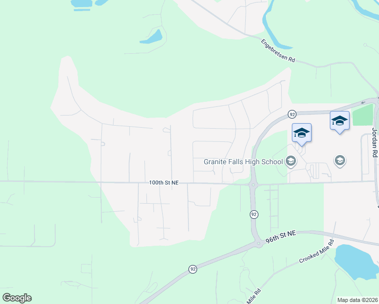 map of restaurants, bars, coffee shops, grocery stores, and more near 10110 Skyline Avenue in Granite Falls