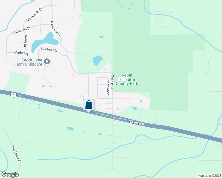 map of restaurants, bars, coffee shops, grocery stores, and more near 23 Higgins Lane in Sequim