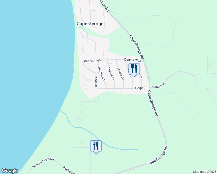 map of restaurants, bars, coffee shops, grocery stores, and more near 160 Spruce Drive in Port Townsend