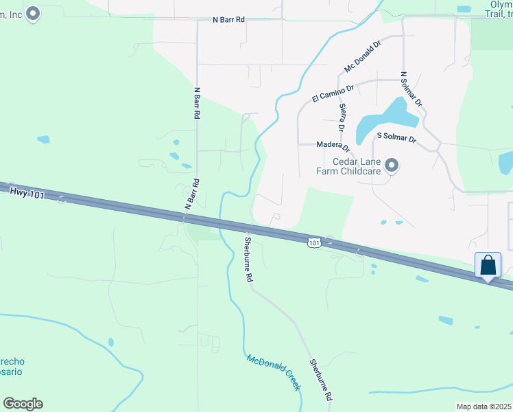map of restaurants, bars, coffee shops, grocery stores, and more near 258313 U.S. 101 in Sequim