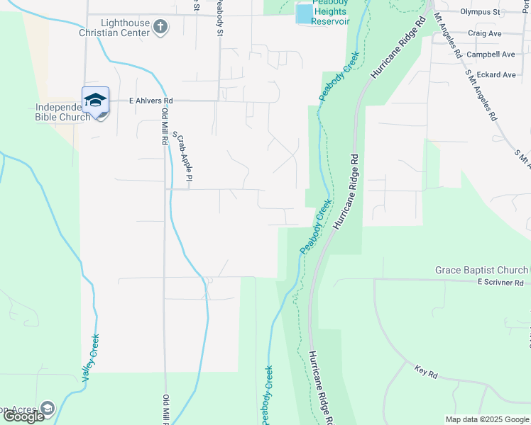 map of restaurants, bars, coffee shops, grocery stores, and more near 512 Rose Street in Port Angeles