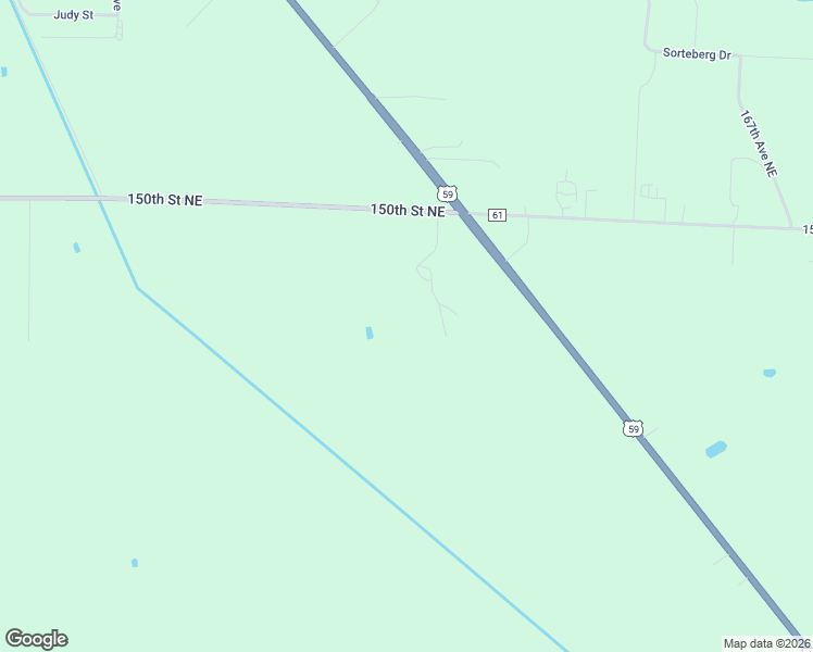 map of restaurants, bars, coffee shops, grocery stores, and more near 16033 150th Street Northeast in Thief River Falls