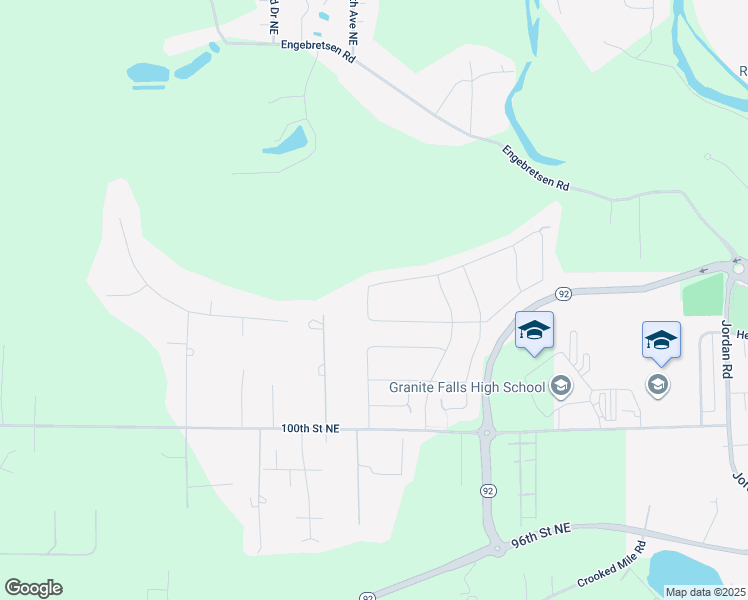 map of restaurants, bars, coffee shops, grocery stores, and more near 10401 Skyline Avenue in Granite Falls