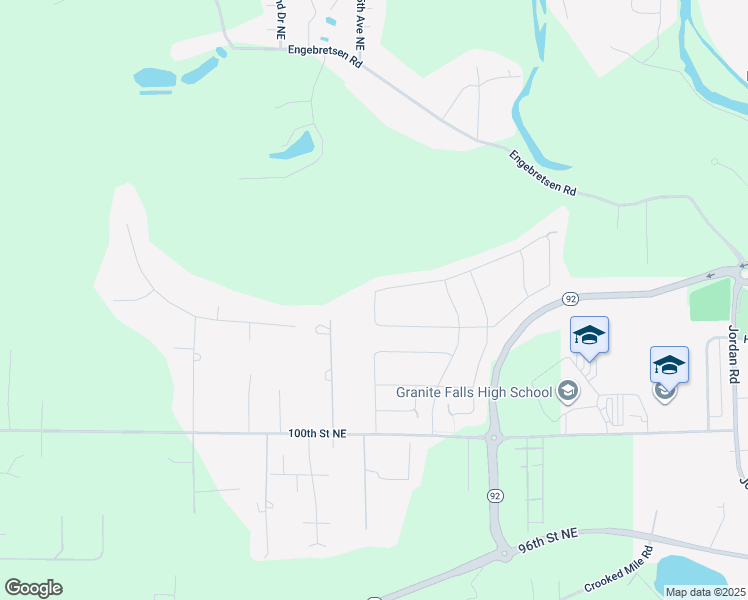 map of restaurants, bars, coffee shops, grocery stores, and more near 10401 Skyline Avenue in Granite Falls