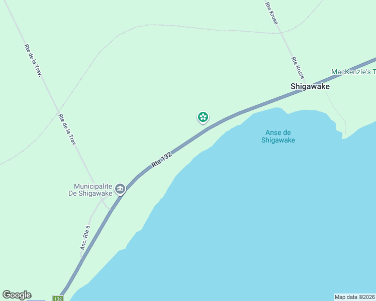 map of restaurants, bars, coffee shops, grocery stores, and more near 265 Québec 132 in Shigawake