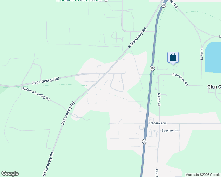 map of restaurants, bars, coffee shops, grocery stores, and more near 110 Flamingo Road in Port Townsend