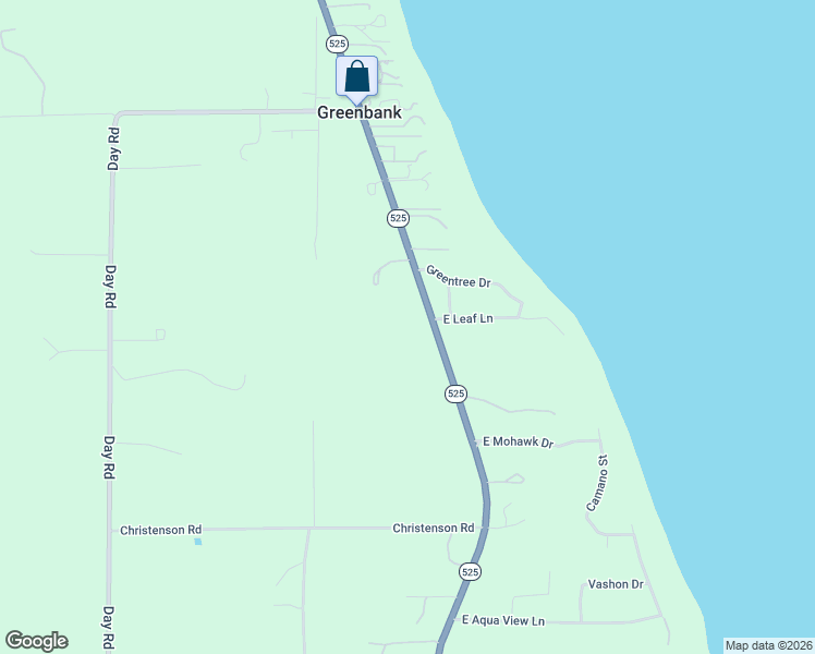 map of restaurants, bars, coffee shops, grocery stores, and more near 24689 Washington 525 in Greenbank