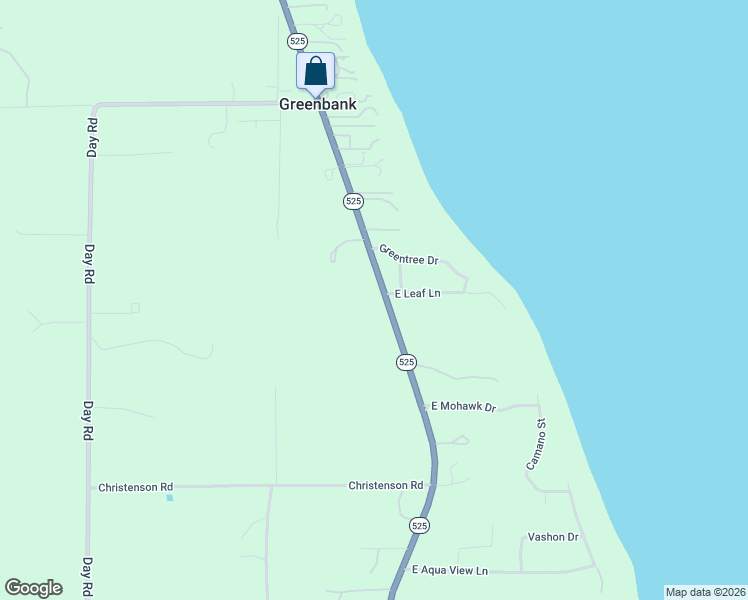 map of restaurants, bars, coffee shops, grocery stores, and more near 24689 Washington 525 in Greenbank