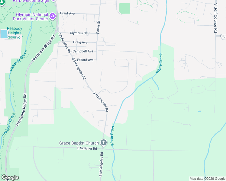 map of restaurants, bars, coffee shops, grocery stores, and more near 1207 Rook Drive in Port Angeles