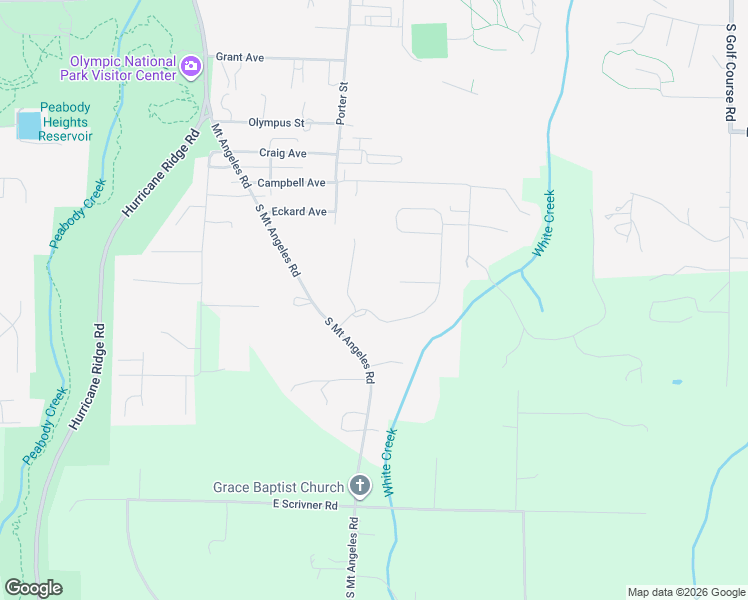 map of restaurants, bars, coffee shops, grocery stores, and more near 1203 Rook Drive in Port Angeles