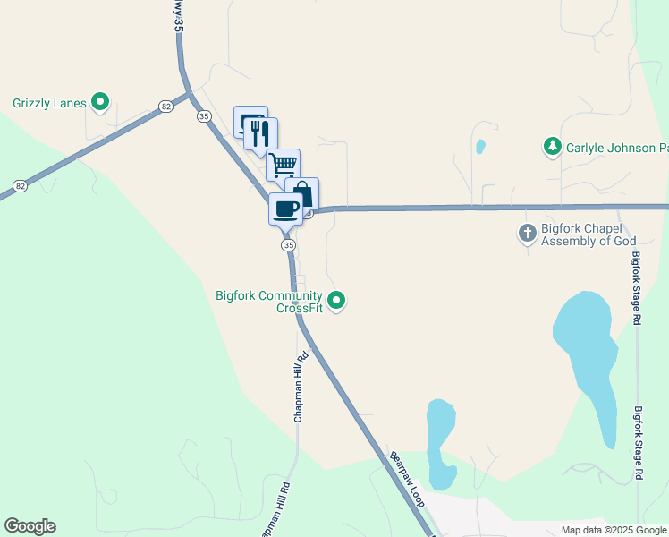 map of restaurants, bars, coffee shops, grocery stores, and more near 202 Jewel Basin Court in Bigfork