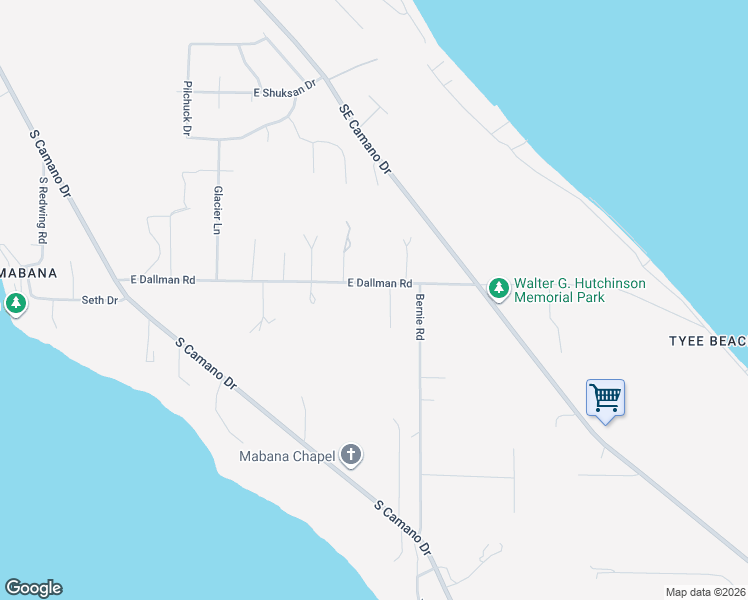 map of restaurants, bars, coffee shops, grocery stores, and more near 1566 East Dallman Road in Camano