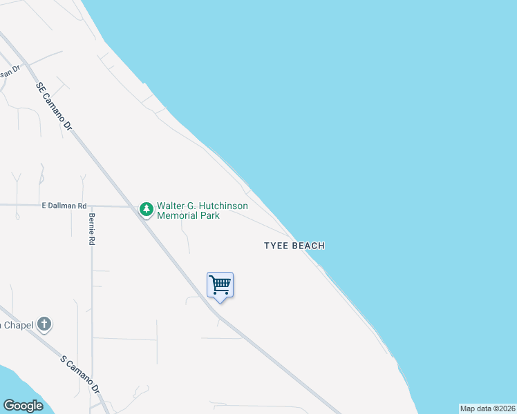 map of restaurants, bars, coffee shops, grocery stores, and more near 3192 Shoreline Drive in Camano