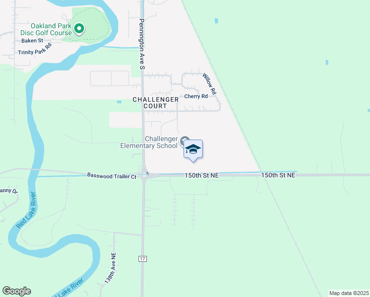 map of restaurants, bars, coffee shops, grocery stores, and more near 601 County Road 61 in Thief River Falls