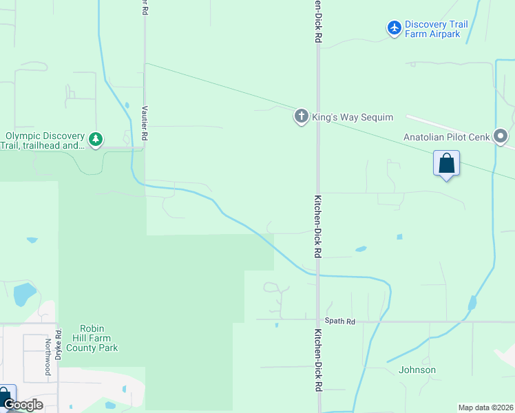map of restaurants, bars, coffee shops, grocery stores, and more near 152 Racoon Road in Sequim